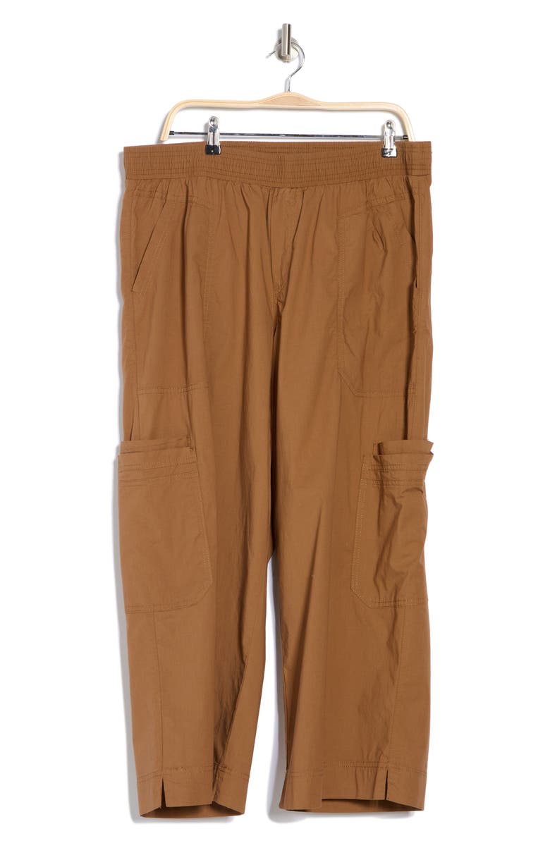 Democracy Crop Wide Leg Pull-On Pants, Alternate, color, Nutmeg