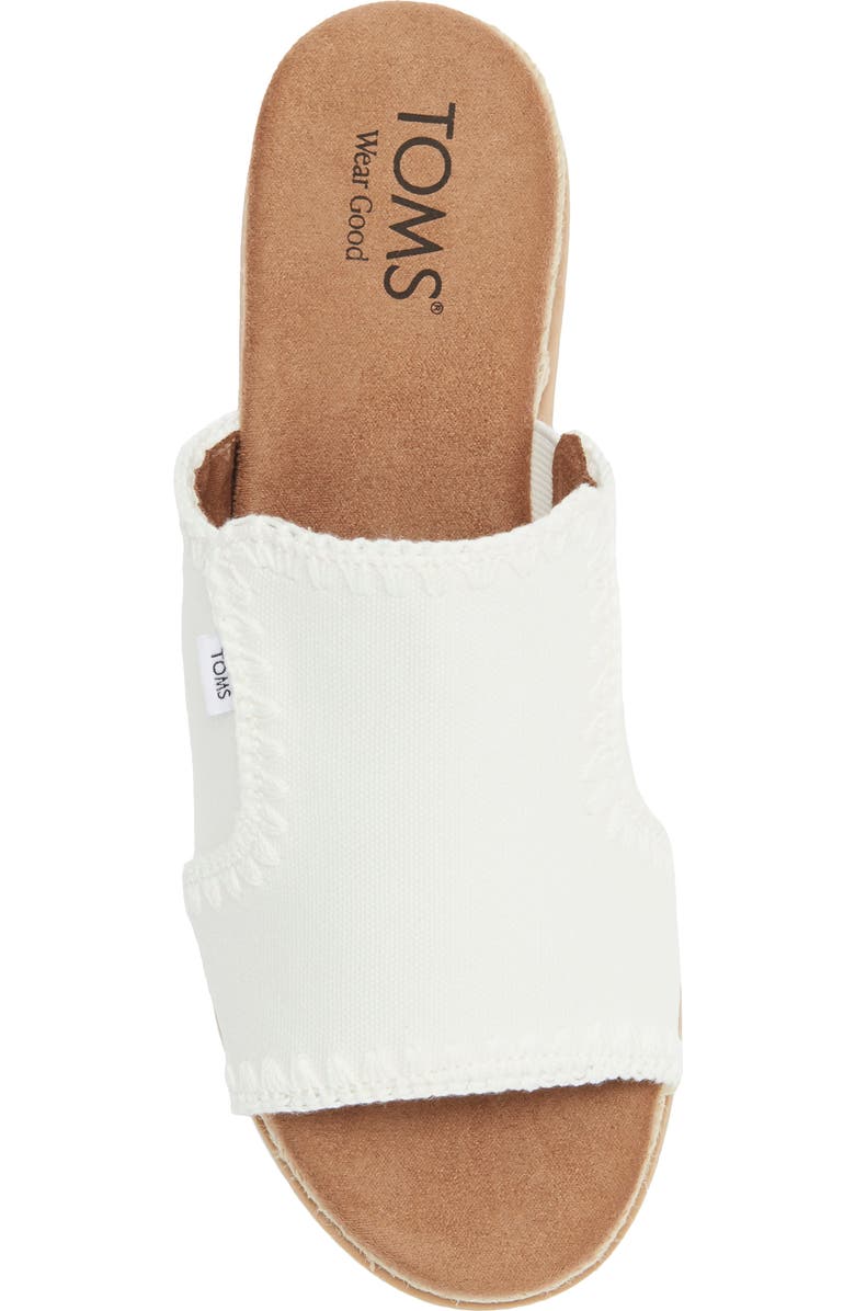 TOMS Adria Platform Wedge Sandal, Alternate, color, White