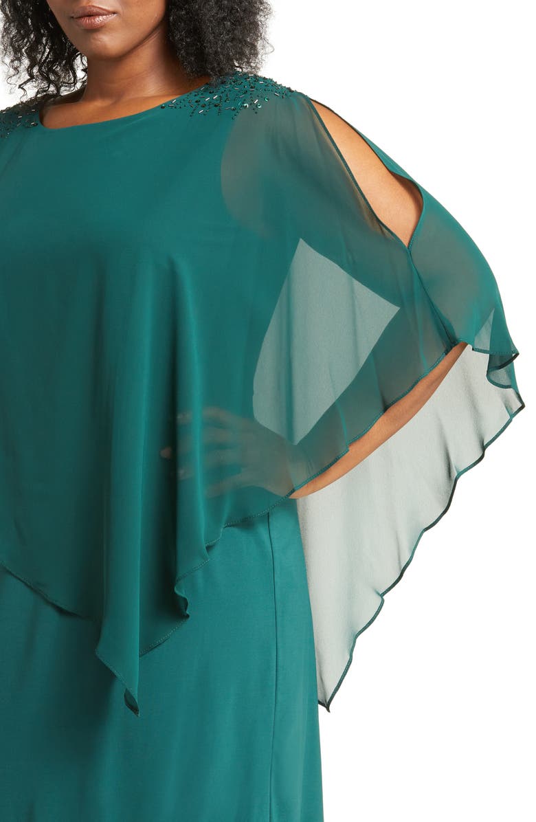 SL FASHIONS Beaded Popover Dress, Alternate, color,