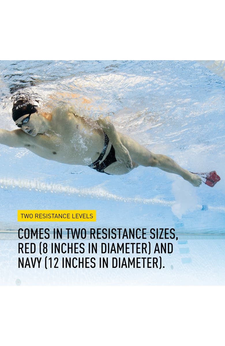 FINIS Swim Parachute for Resistance Training Builds Strength Endurance Adjustable Belt, Alternate, color, Red