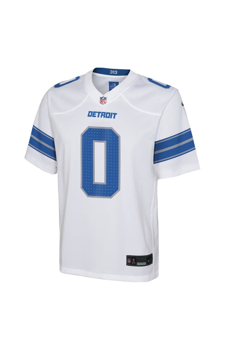 Nike Youth Nike Jahmyr Gibbs White Detroit Lions Game Jersey, Alternate, color, 