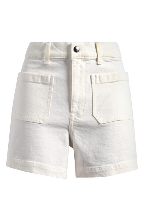 Shop Madewell The Denim Emmett Shorts In Tile White