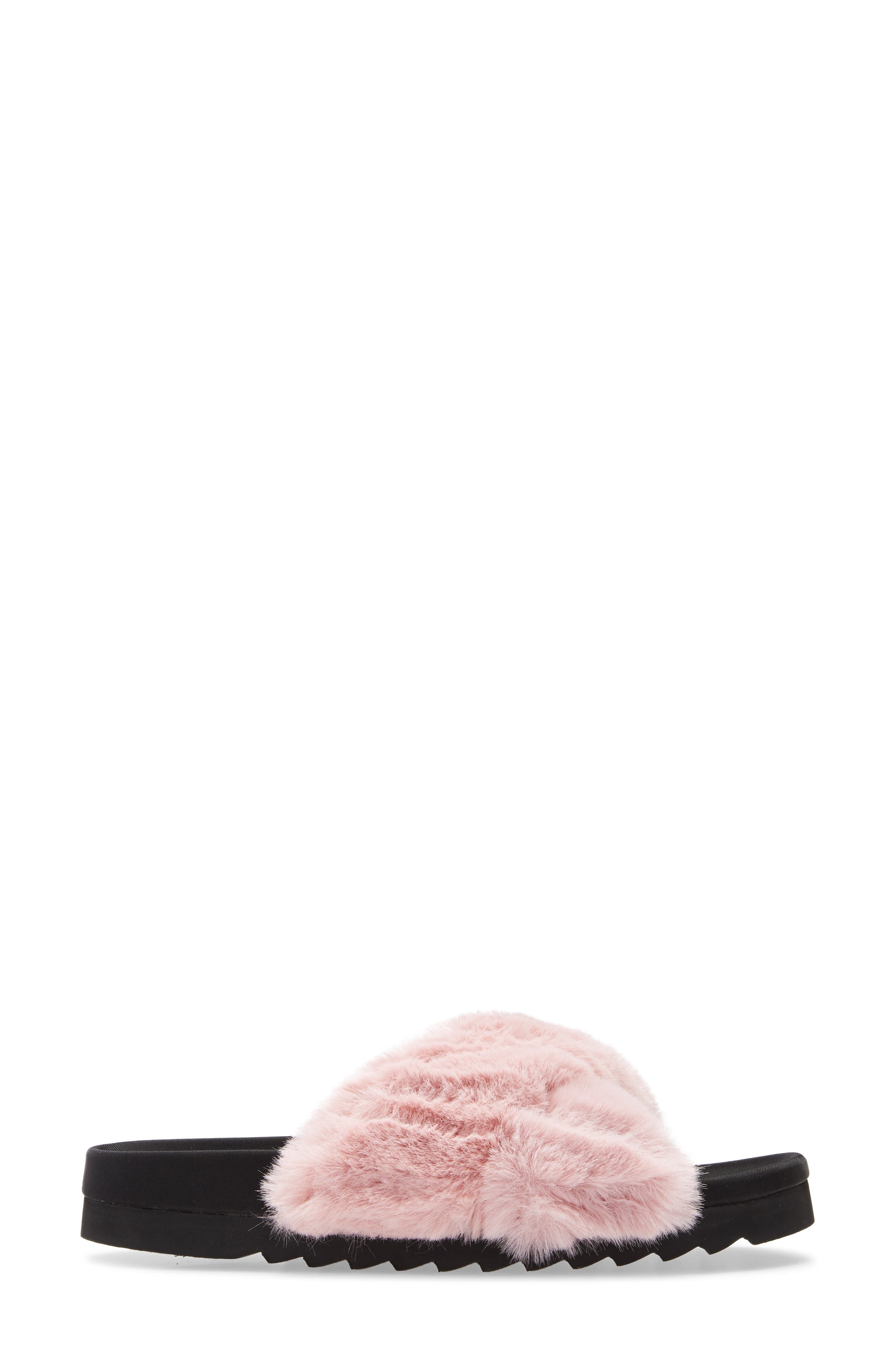 Amari Faux Fur Slipper, Alternate, color, PINK