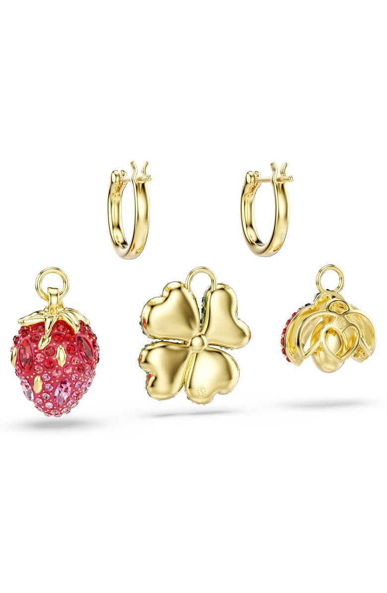 Swarovski Idyllia Set of 3 Charms with Hoop Earrings, Alternate, color, 
