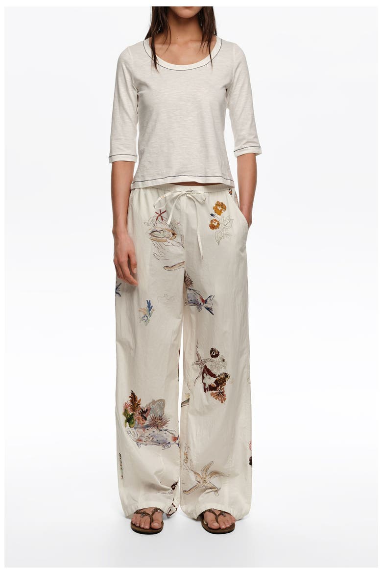 Cotton Jogger Trousers, Main, color, SEABED OFF WHITE