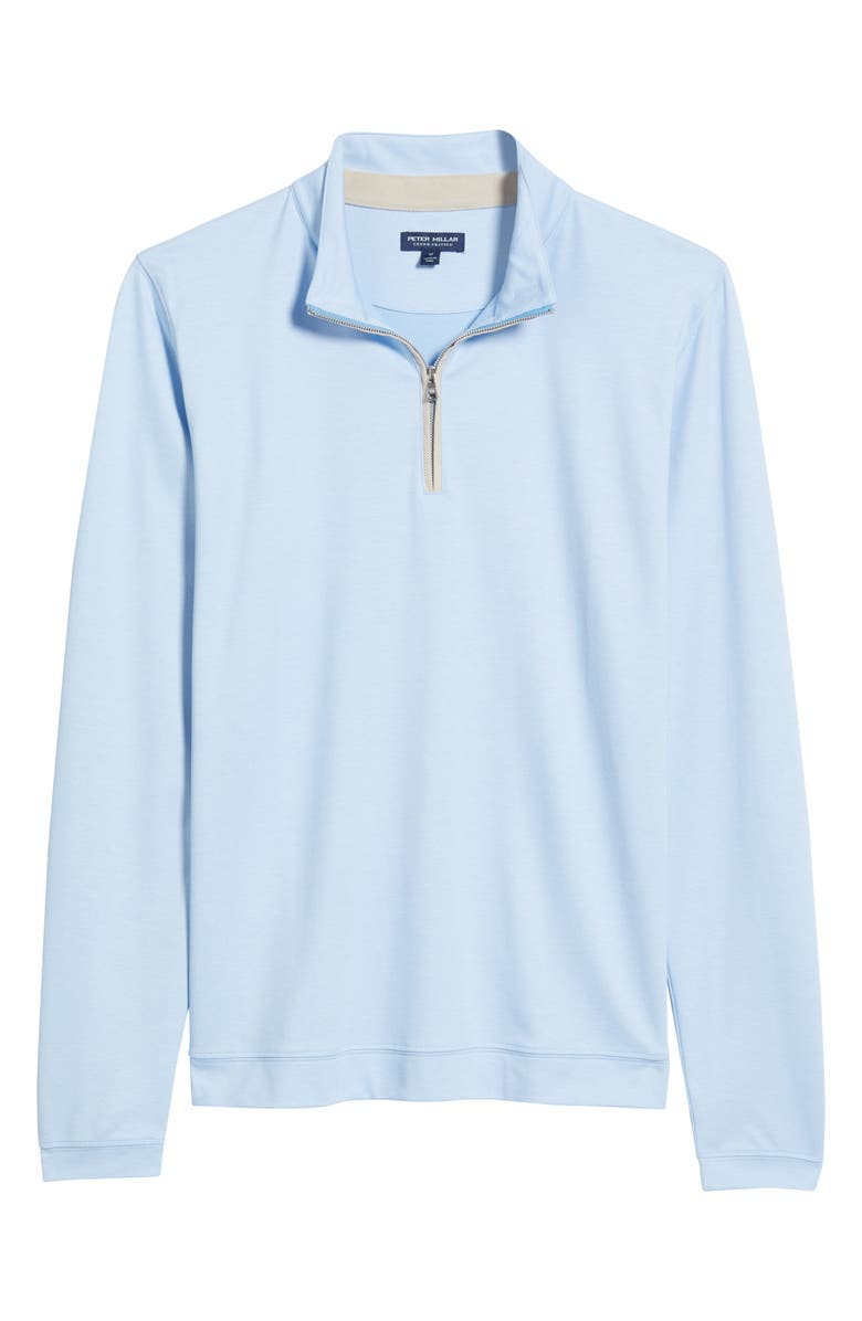 Peter Millar Crown Crafted Albatross Quarter Zip, Alternate, color, Blue Topaz