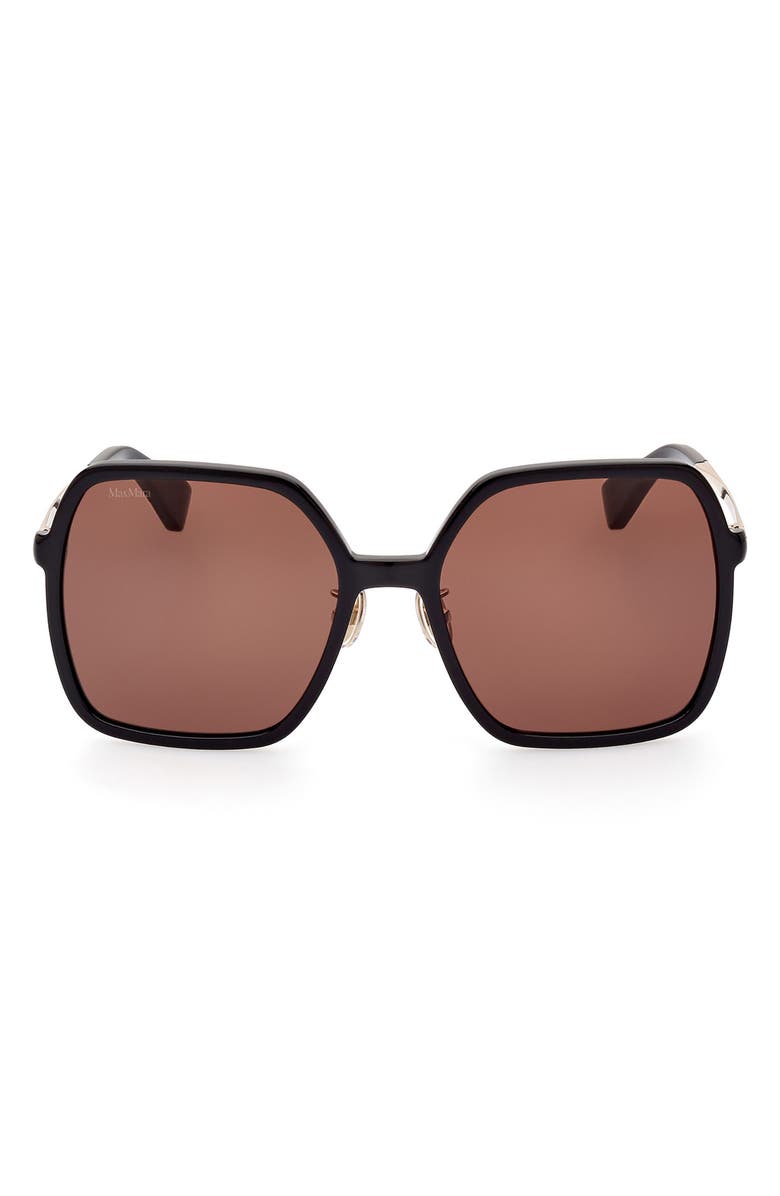 Max Mara 59mm Square Sunglasses, Main, color, 