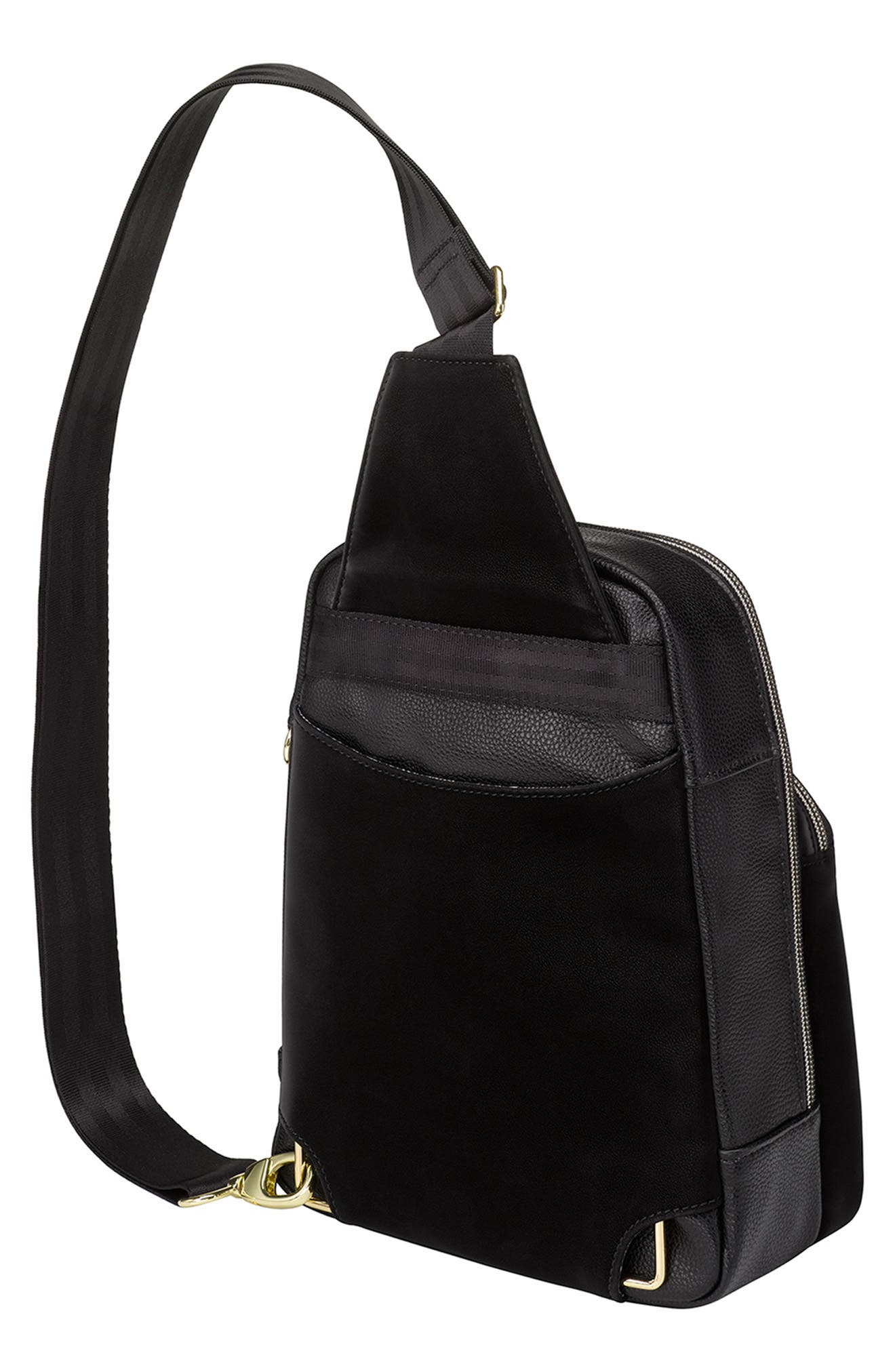 Petunia Pickle Bottom Crisscross Sling Bag, Alternate, color, Black