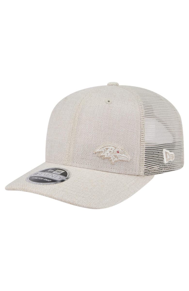 New Era Men's New Era Natural Baltimore Ravens Flawless 9SEVENTY Stretch-Snap Hat, Main, color, Natural
