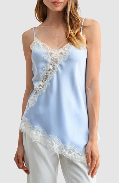 Lace Trim Asymmetrical Camisole