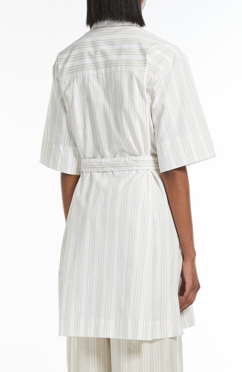 Mm Sospiro Stripe Tunic Top In White