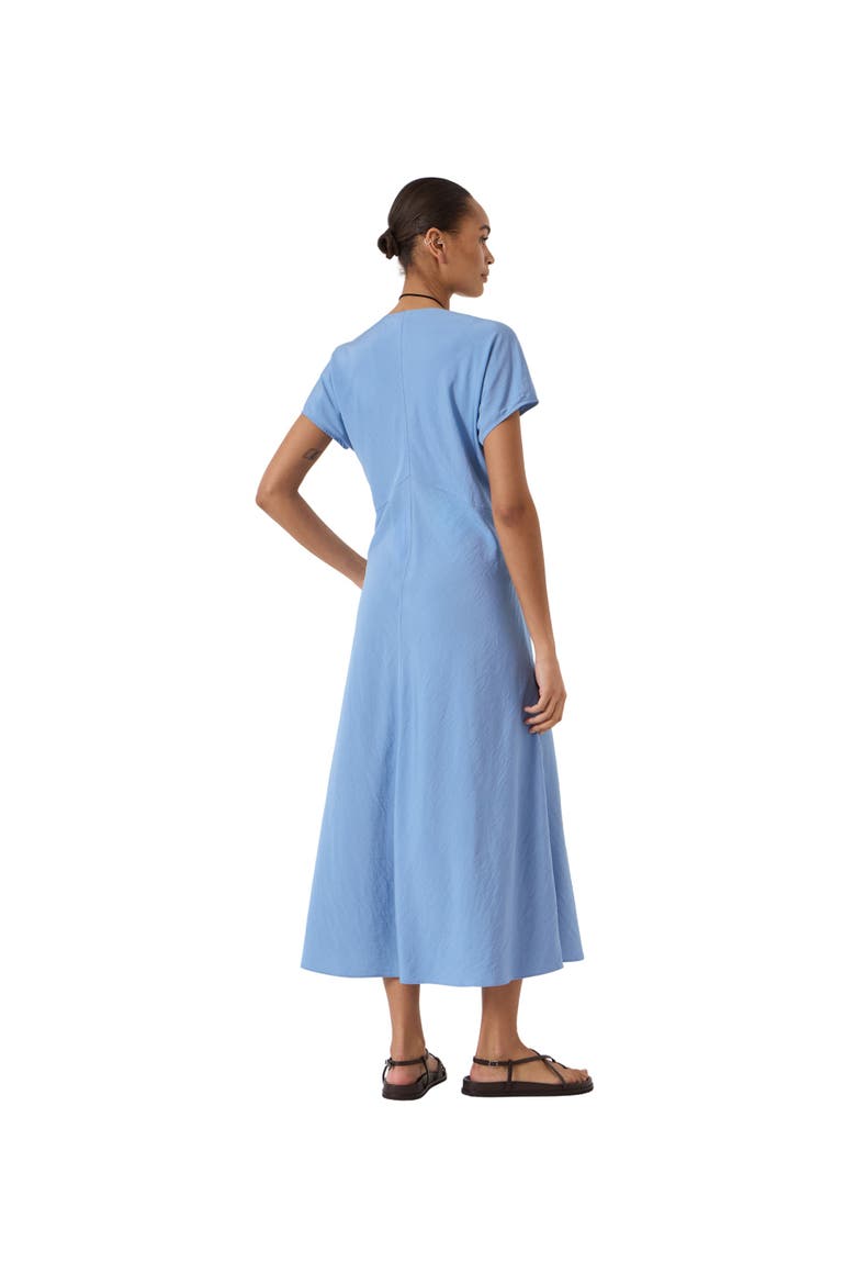 Grace Air Flow V-Neck Midi Dress, Alternate, color, Allure Blue