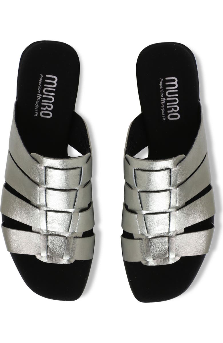 Munro Carrera Sandal, Alternate, color, Silver Metallic Calf Leather