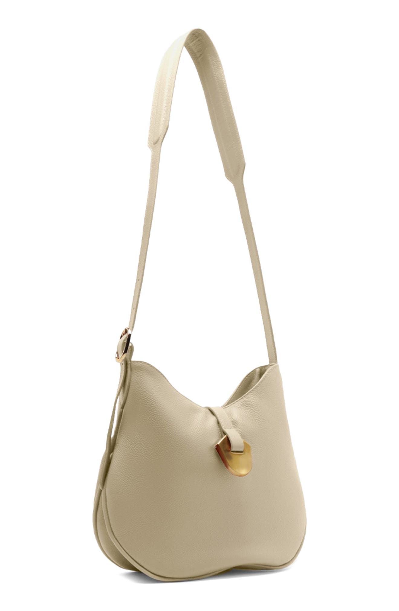 Medium Sabrina Leather Crossbody Bag, Alternate, color, PANACOTA