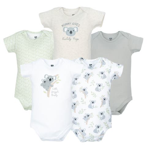 5Pk Set of Cotton Infant All-in-One Bodysuits