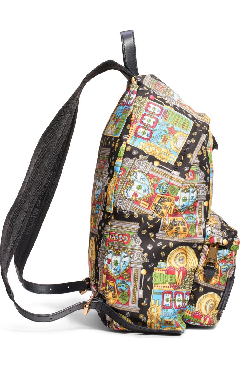 Moschino Jackpot Logo Backpack, Alternate, color,
