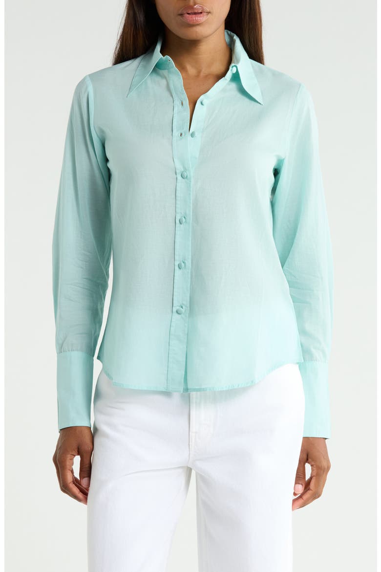 The Mayday Button Shirt, Main, color, FLY ME OUT LARKSPUR