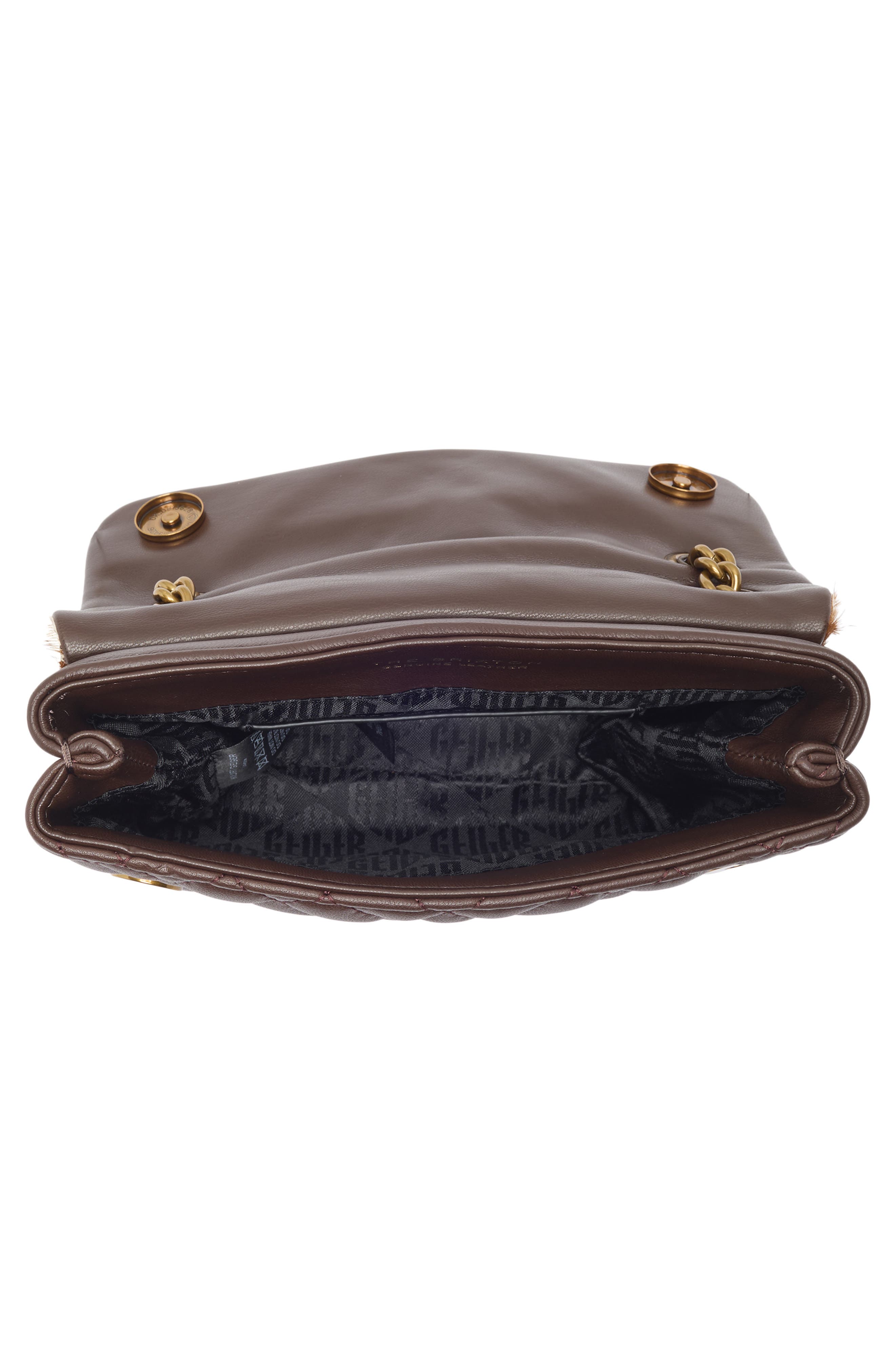 Kurt Geiger London Mini Brixton Genuine Calf Hair Crossbody Bag, Alternate, color, Open Brown