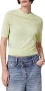 AllSaints Elsie Short Sleeve Wool & Cashmere Sweater