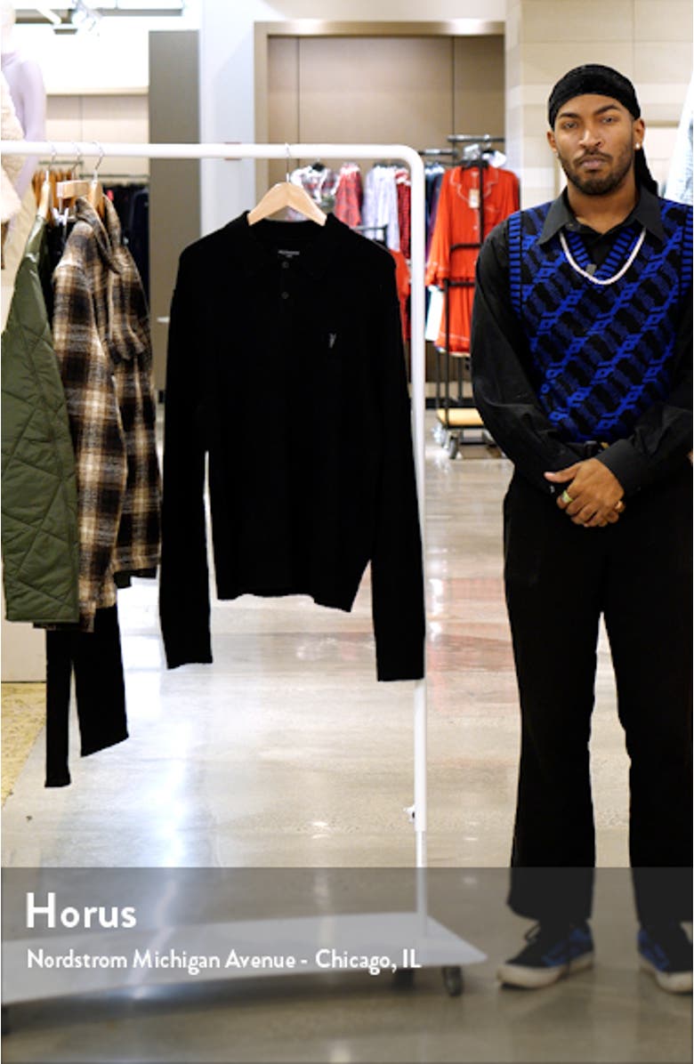 Statten Long Sleeve Polo Sweater, sales video thumbnail