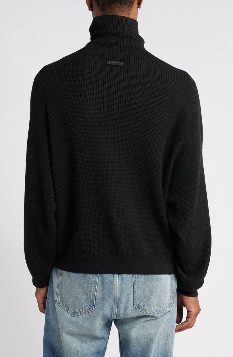 Fear of God Essentials Gender Inclusive Waffle Knit Turtleneck Sweater, Alternate, color, 