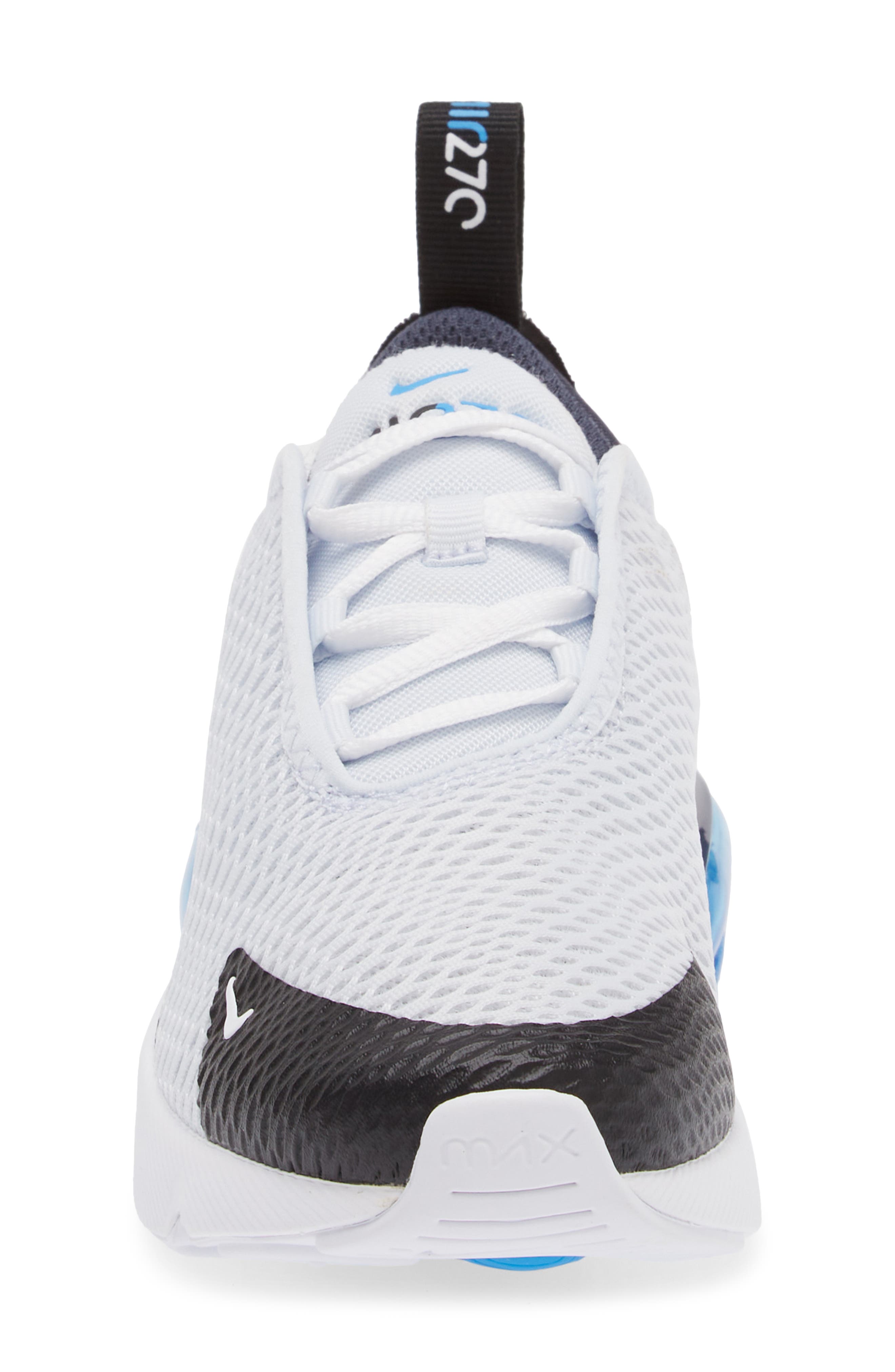 Nike Kids' Air Max 270 Sneaker, Alternate, color, Football Grey/ Black/ Blue