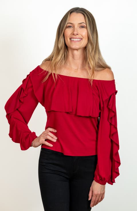 Women's Red Off the Shoulder Tops | Nordstrom