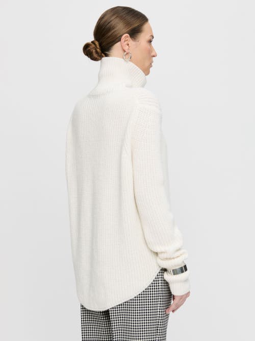 Callas Milano Barrie Ribbed Turtleneck In White