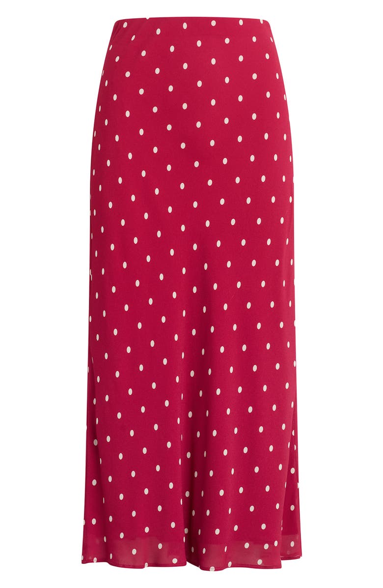 Favorite Daughter The Jojo Polka Dot Midi Skirt, Alternate, color, Raspberry/ Ivory Dot