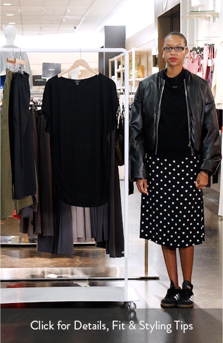 Shirred Dolman Short Sleeve Ponte Top, sales video thumbnail