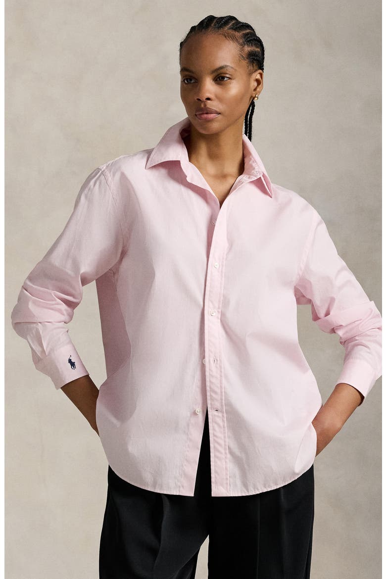 End-On-End Oversize Fit Cotton Shirt, Alternate, color, SURFSIDE ROSE