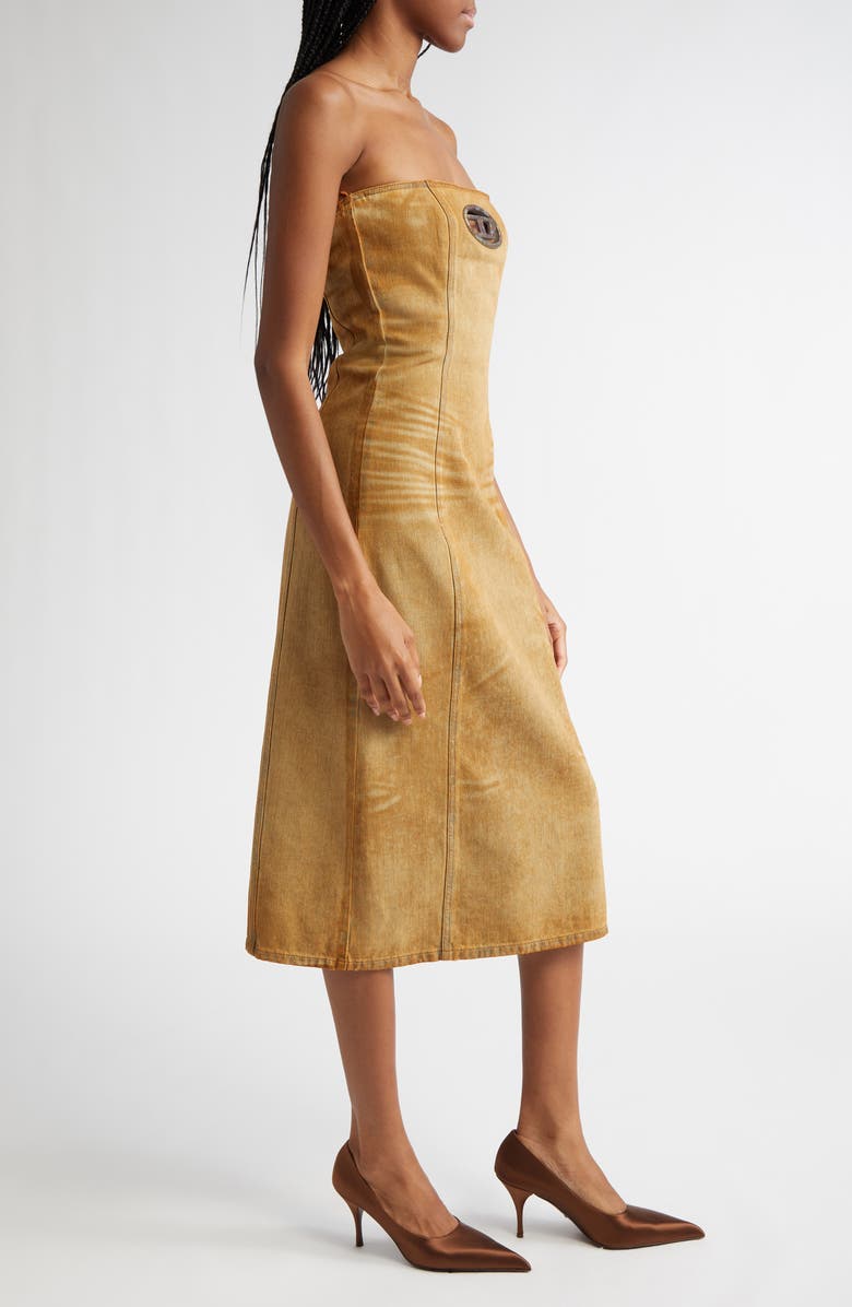 DIESEL<sup>®</sup> De-Vildress FSF Strapless Nonstretch Denim Dress, Alternate, color,