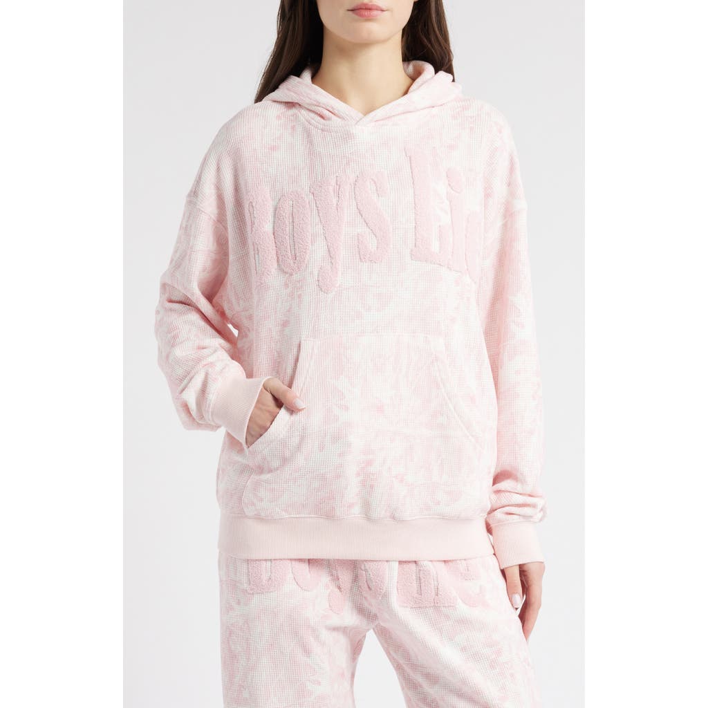 Boys Lie Manhunt Racer Hoodie In Pink