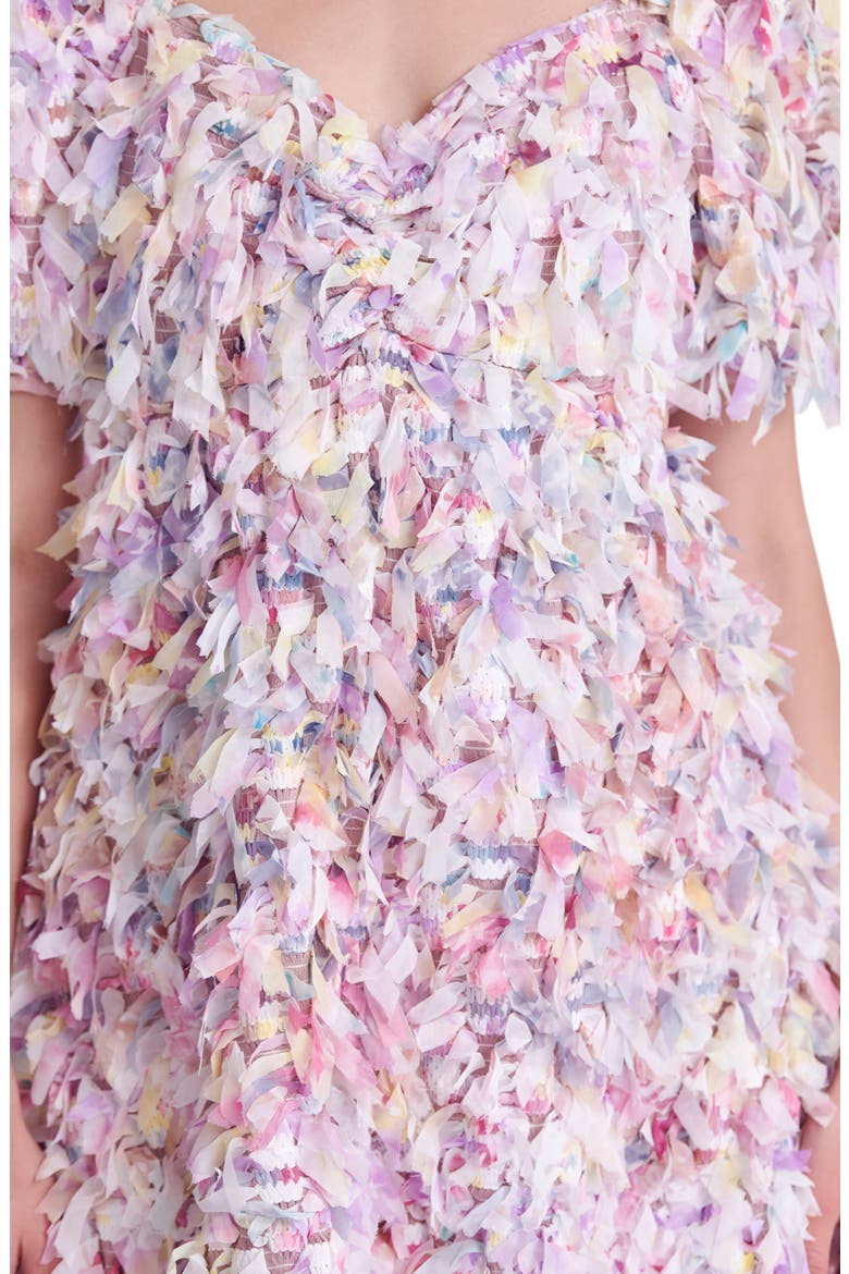 Textured Ribbon Minidress, Alternate, color, MAUVE