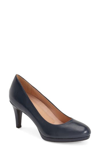 Naturalizer Michelle Womens Solid Platform Pumps In Blue
