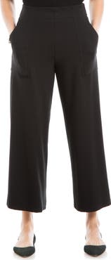 MAX STUDIO Ponte Crop Wide Leg Pull-On Pants