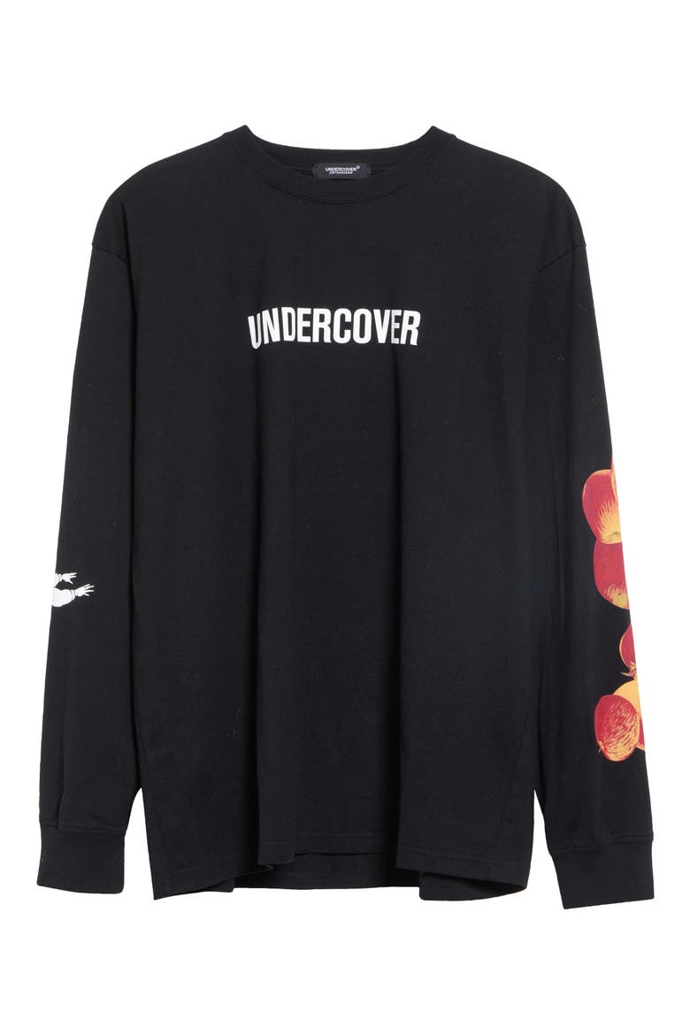 Graphic Long Sleeve T-Shirt, Main, color, BLACK