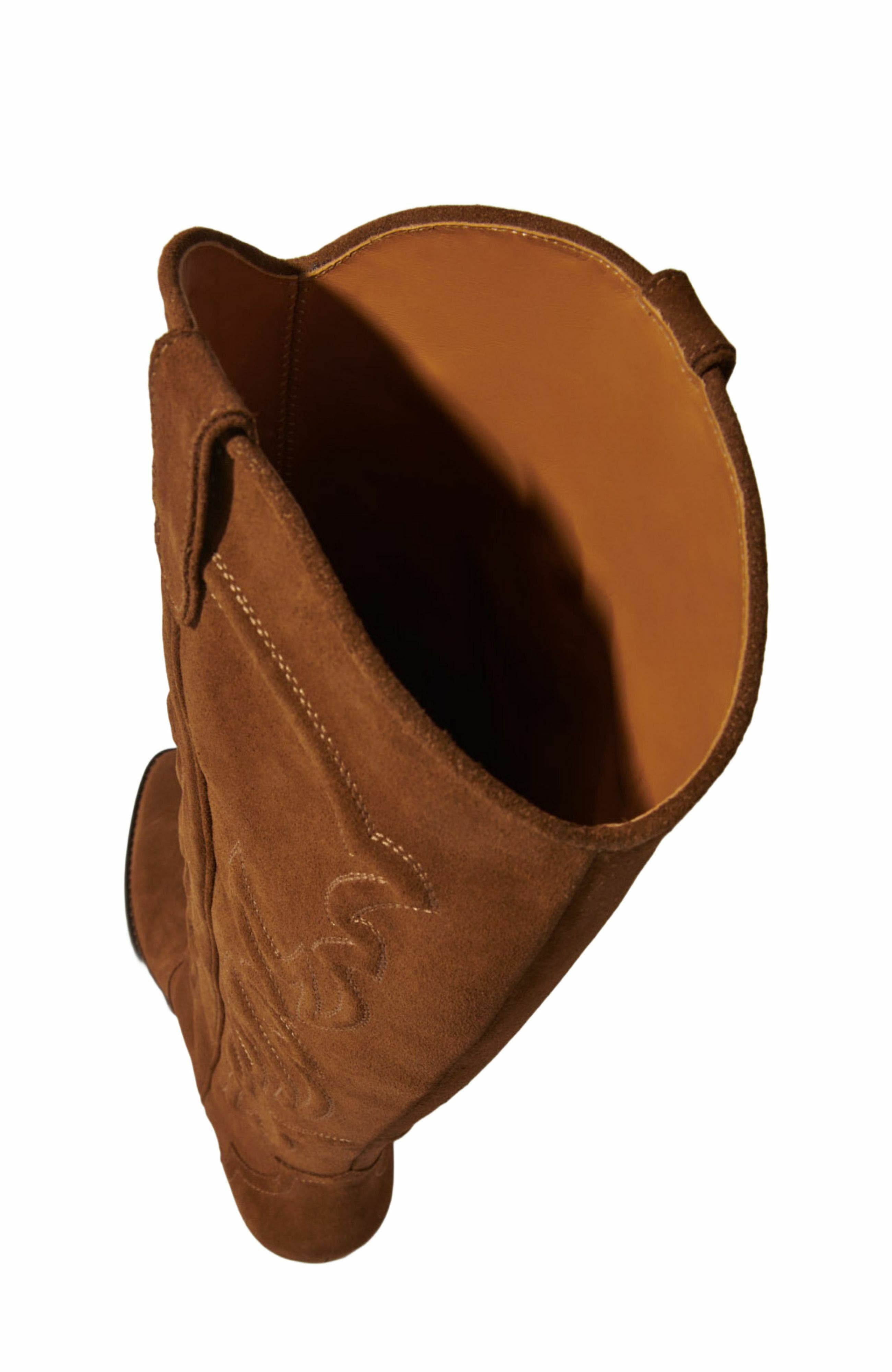 maje Suede cowboy boots, Alternate, color, 