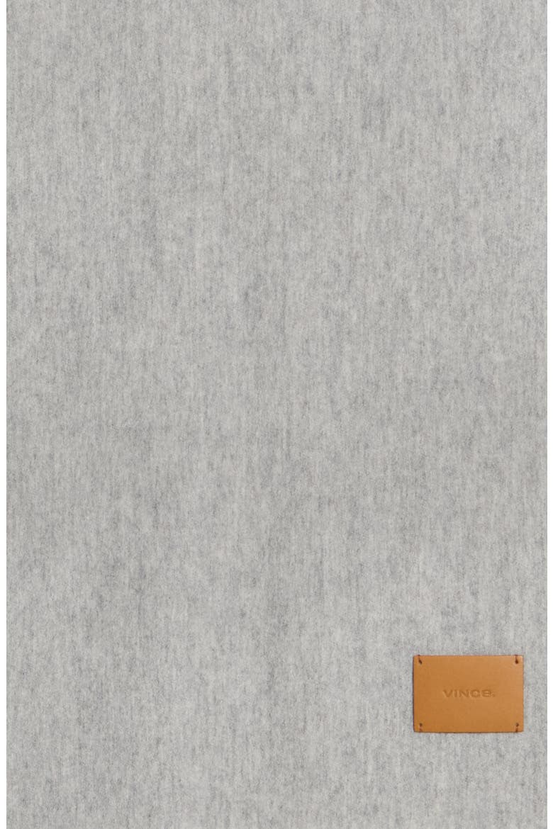 Wool & Cashmere Fringe Scarf, Alternate, color, GREY