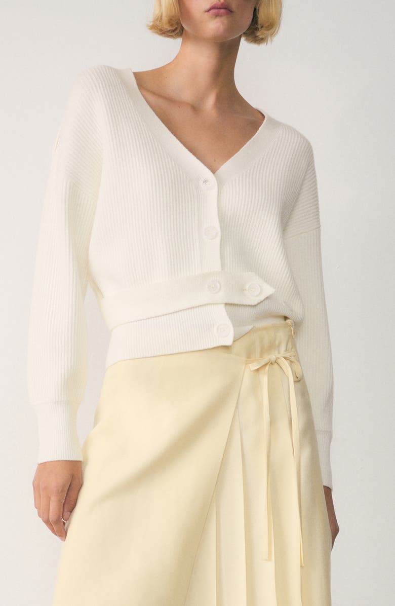 MANGO Button Tab Strap Cardigan, Main, color, 