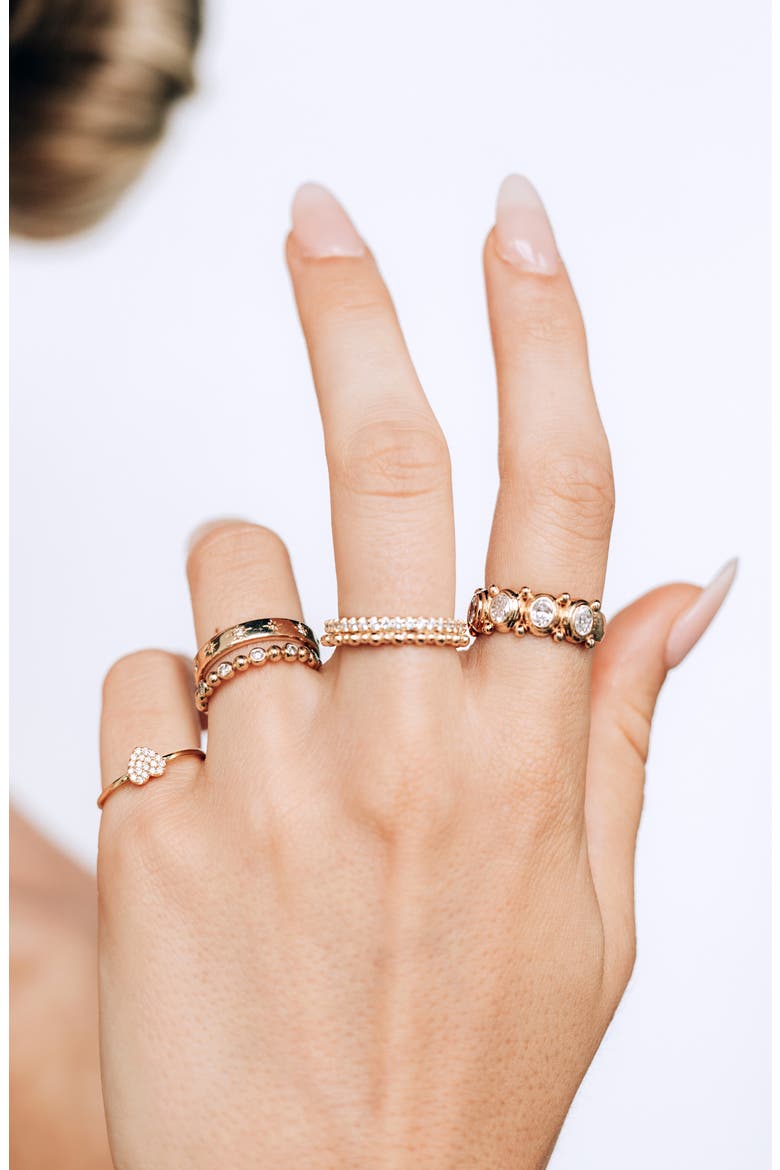 Love Letter Pavé Heart Ring, Alternate, color, GOLD/ DIAMOND
