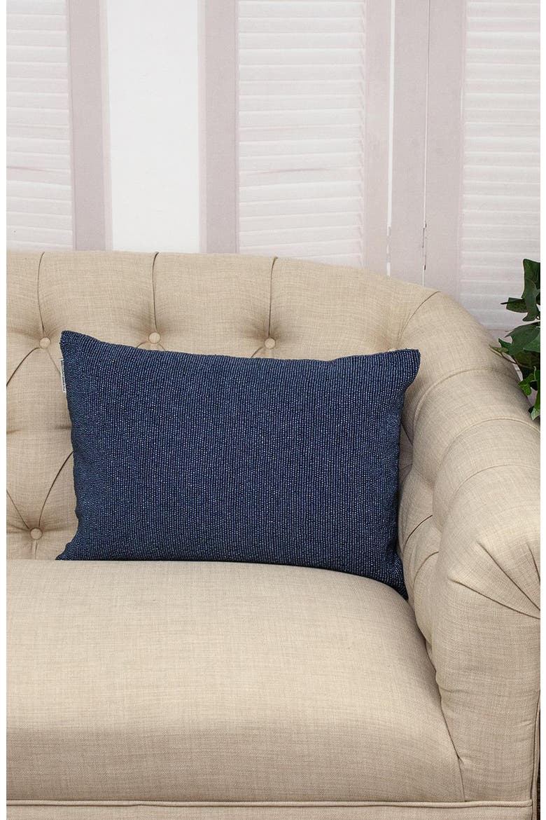 Aster Embellished Throw Pillow, Alternate, color, BLUE