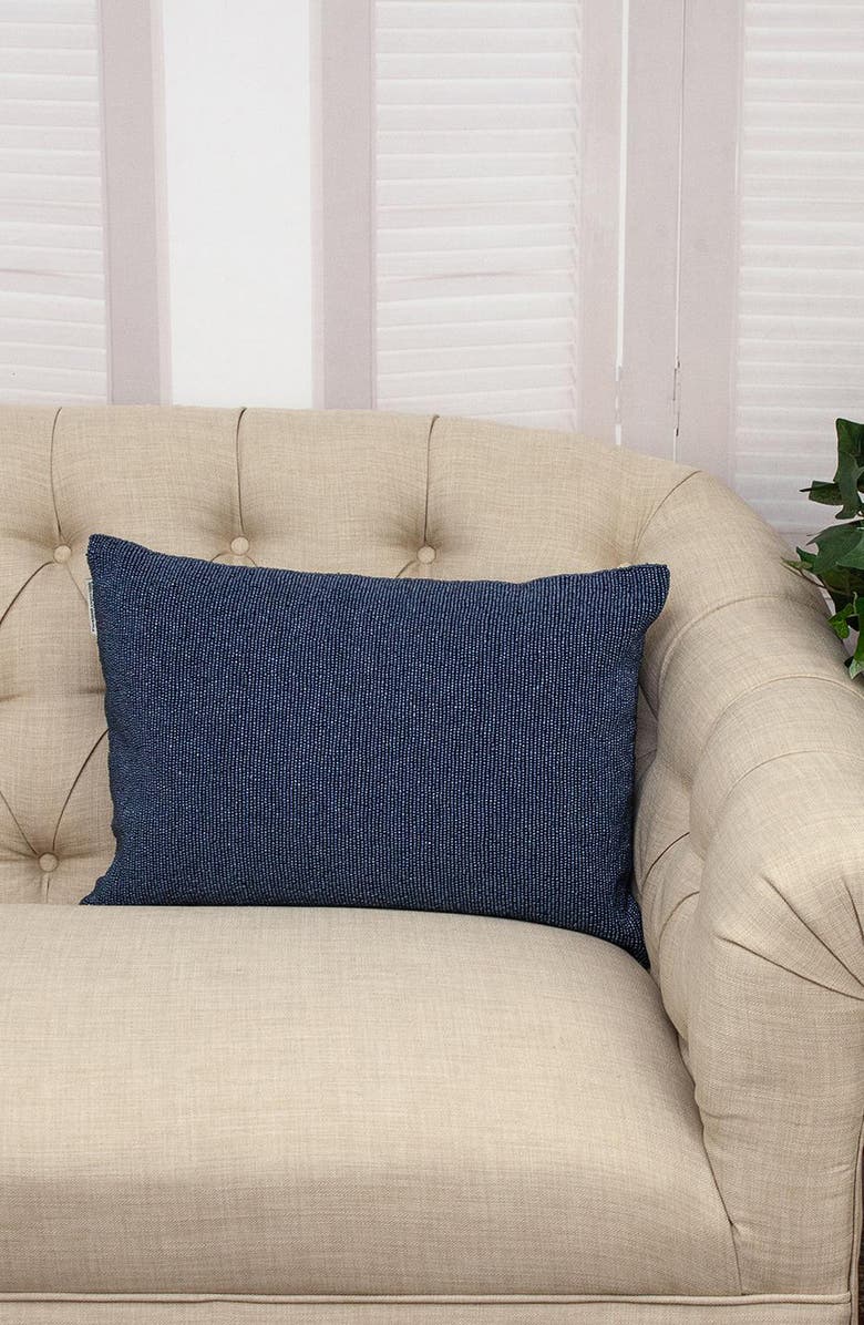 PARKLAND COLLECTION Aster Embellished Throw Pillow, Alternate, color, Blue