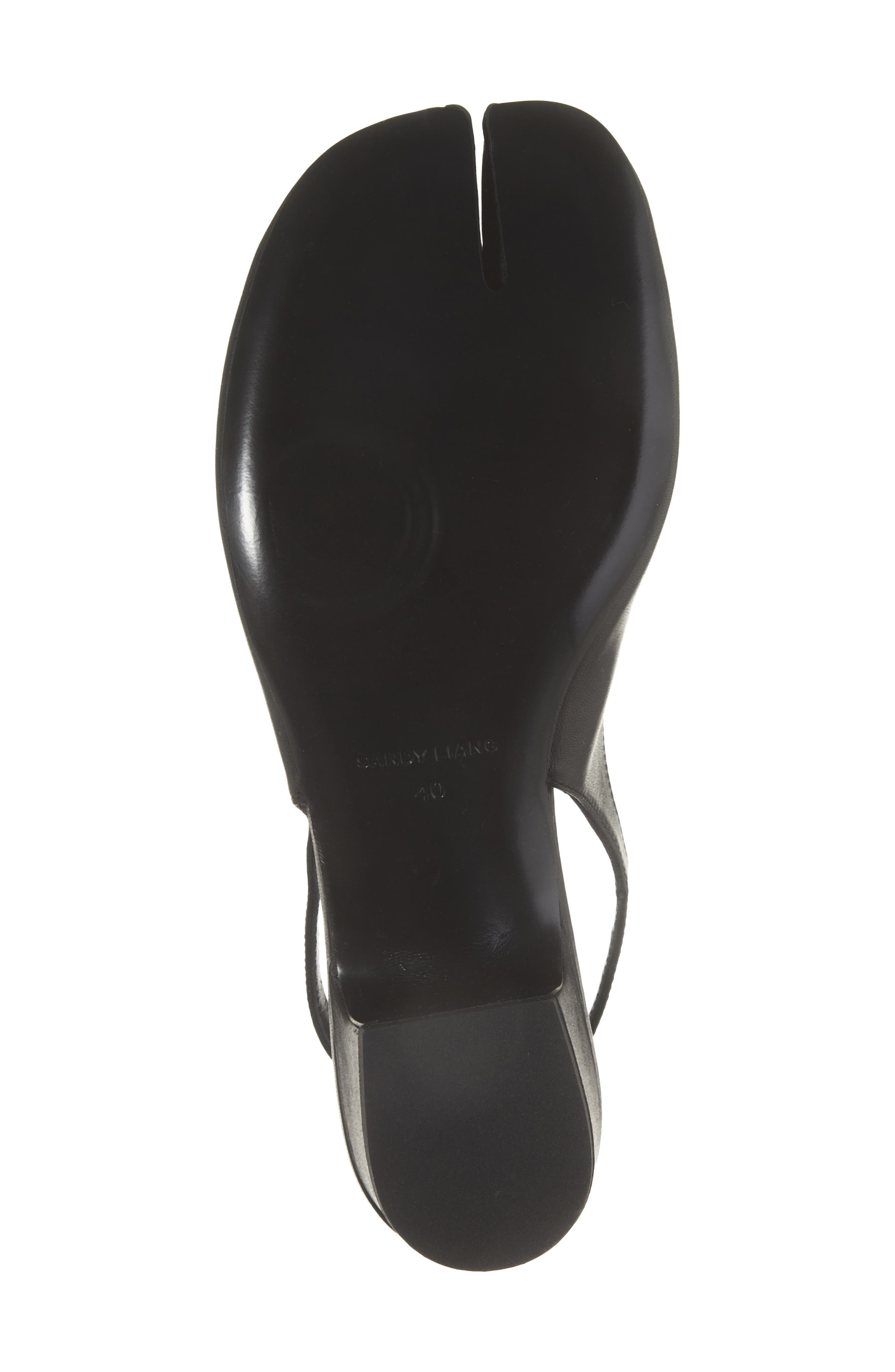 Faux Pearl Slingback Tabi Pump, Alternate, color, BLACK