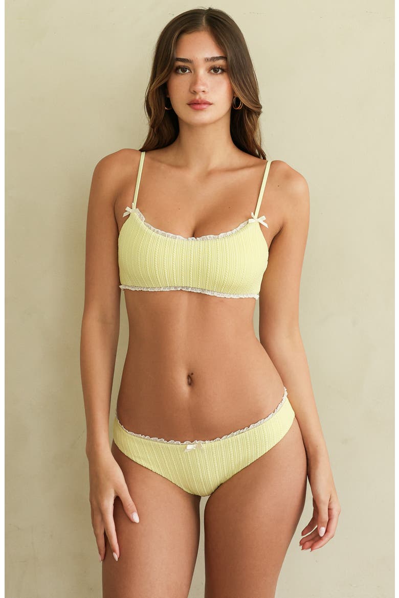 Bruno Scoop Neck Bikini Top, Alternate, color, Tender Yellow