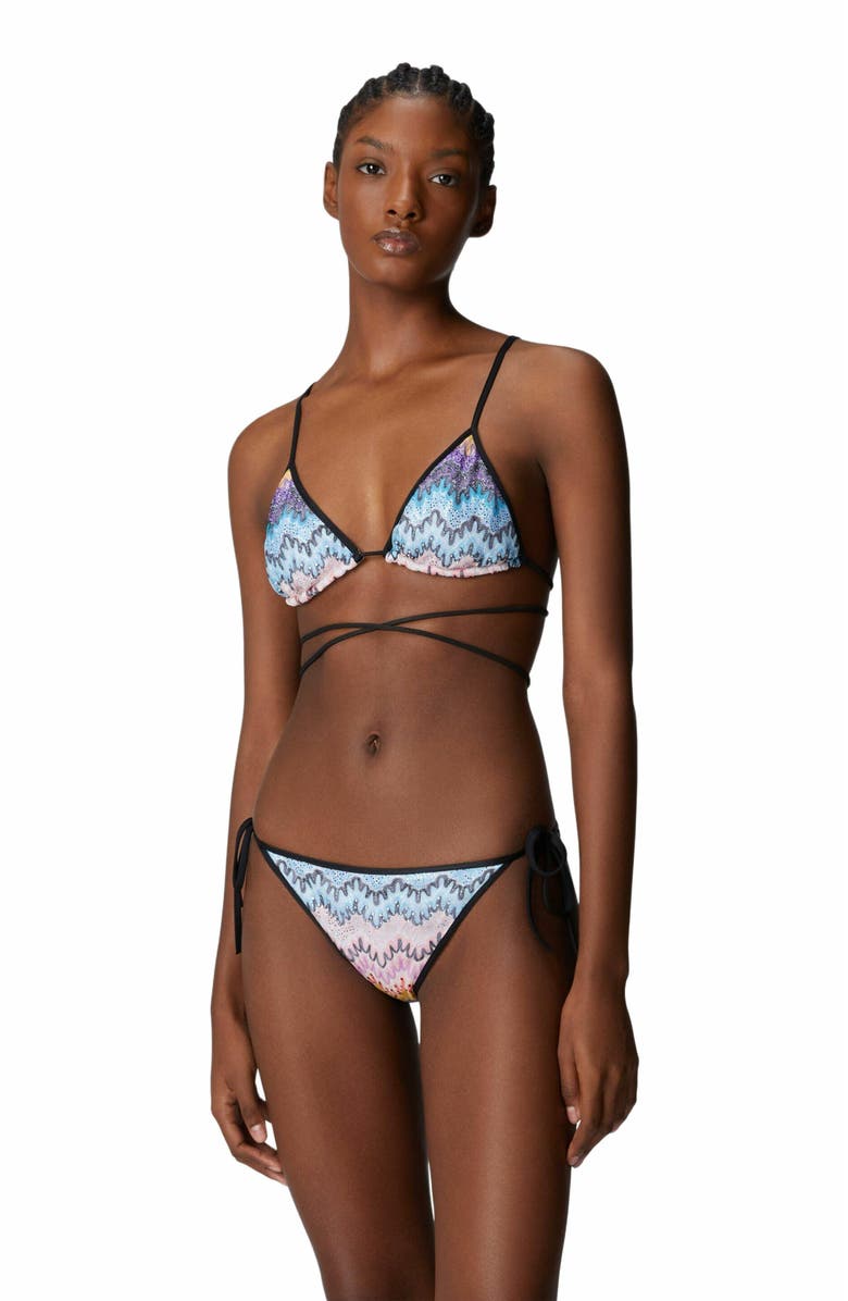 Missoni Bikini With Long Ties And Mesh Details, Alternate, color, Multicoloured