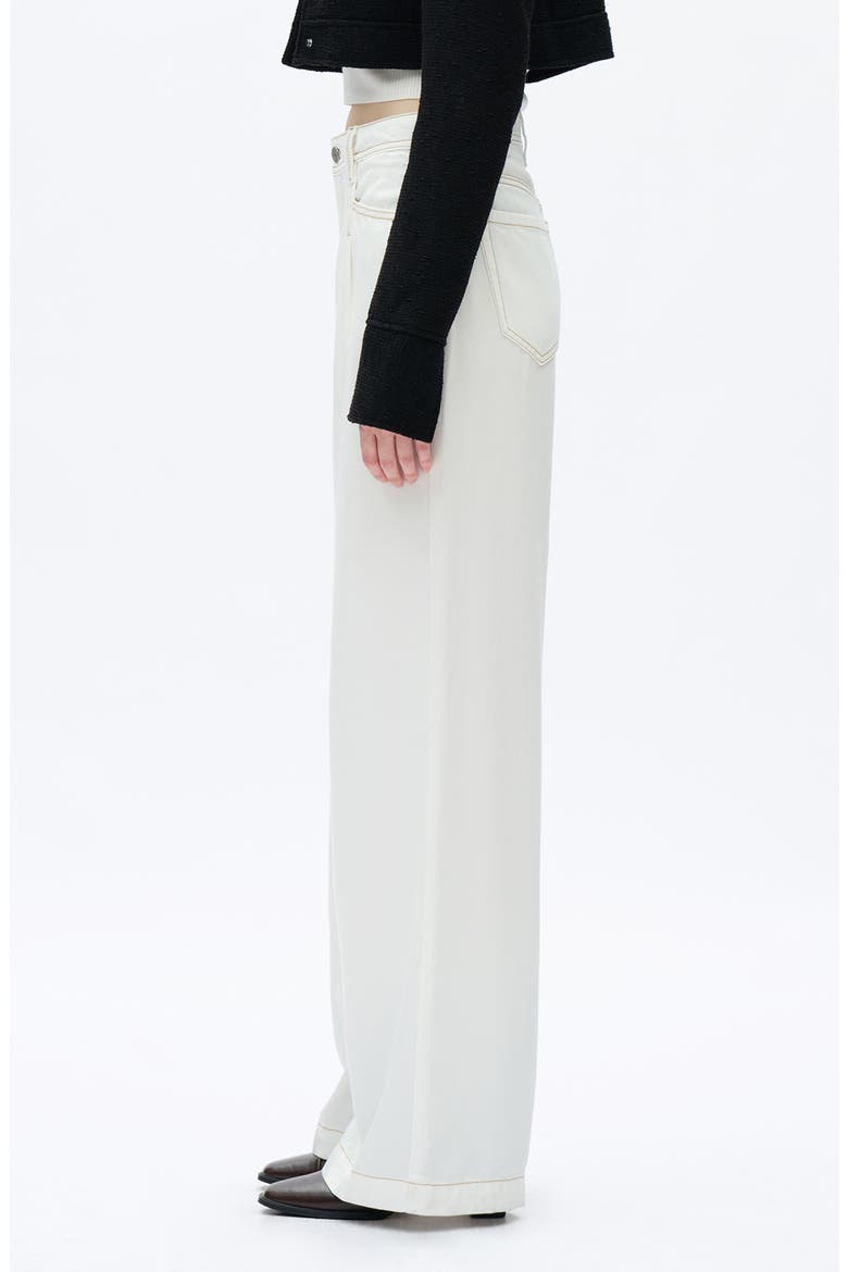 High Waist Wide Leg Jeans, Alternate, color, WHITE