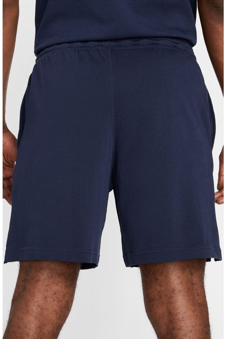Club Knit Shorts, Alternate, color, OBSIDIAN/ WHITE