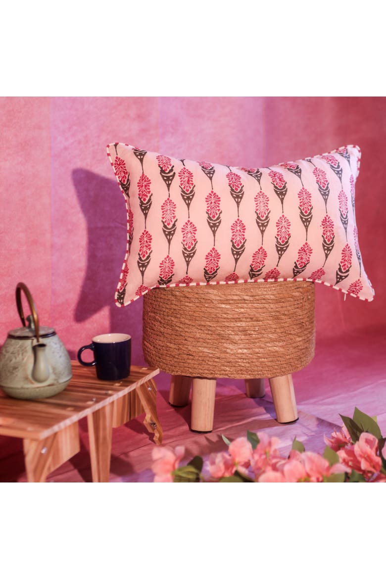 Bahaar Lumbar Throw Pillow Cover, Alternate, color, Pink