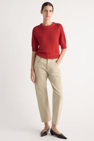 Modern Citizen Heidi Pullover Short-Sleeve Knit Top